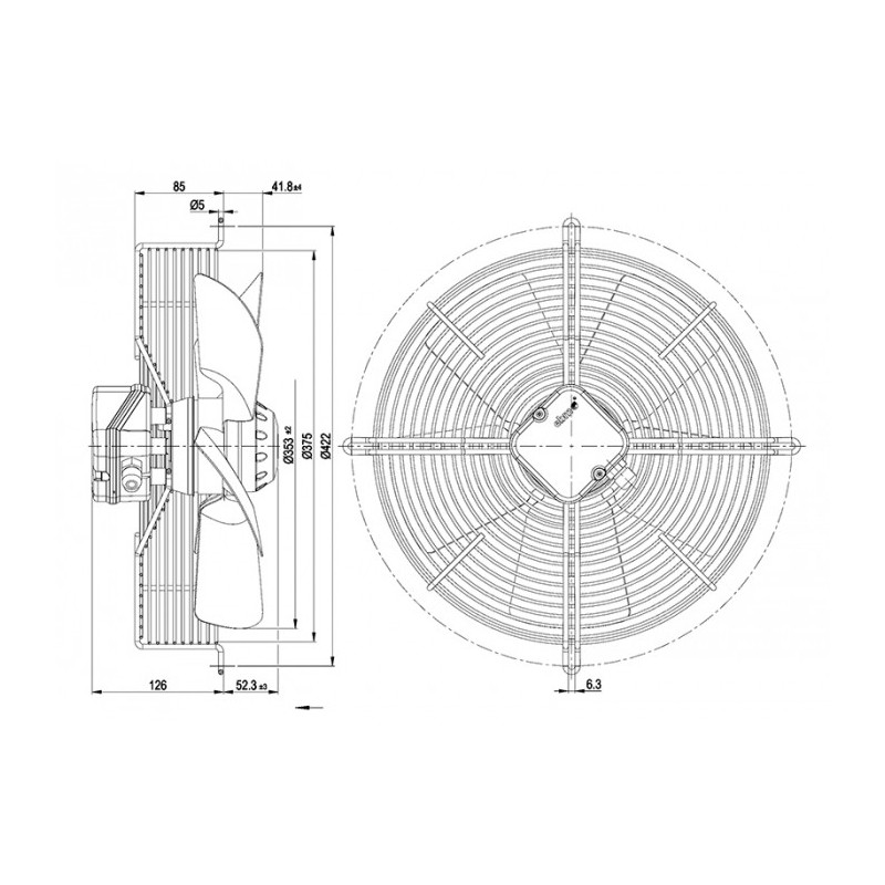 Ventilateur H Lico De S E Aa Ebmpapst Mvi