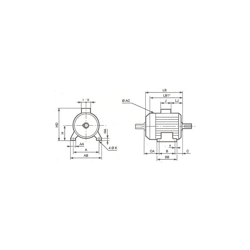 Moteurs électriques A pattes Moteur électrique LS 63 0 09 6