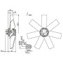 Ventilateur hélicoïde FC100-8DS.7Q.3. - 11020848