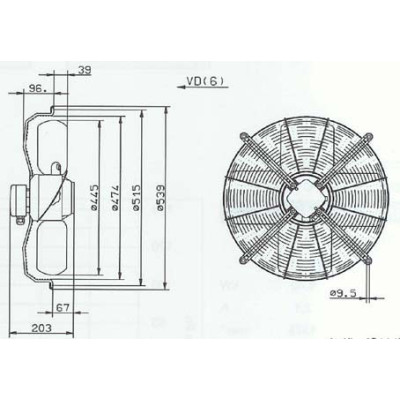 Grille de ventilateur pour AMI6 et AMI8 - Bichromatée AK25187 - CV15344 